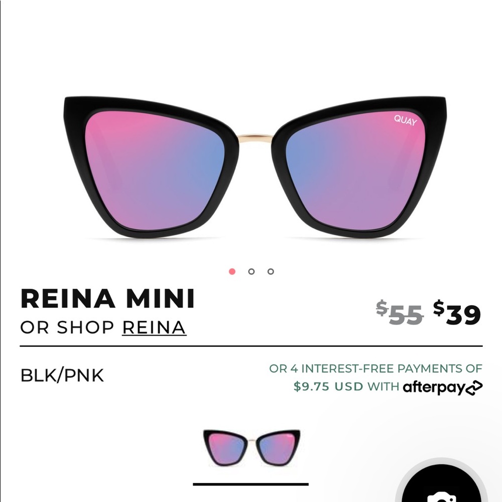 NWT Quay Reina Mini Cat Eye Sunglasses